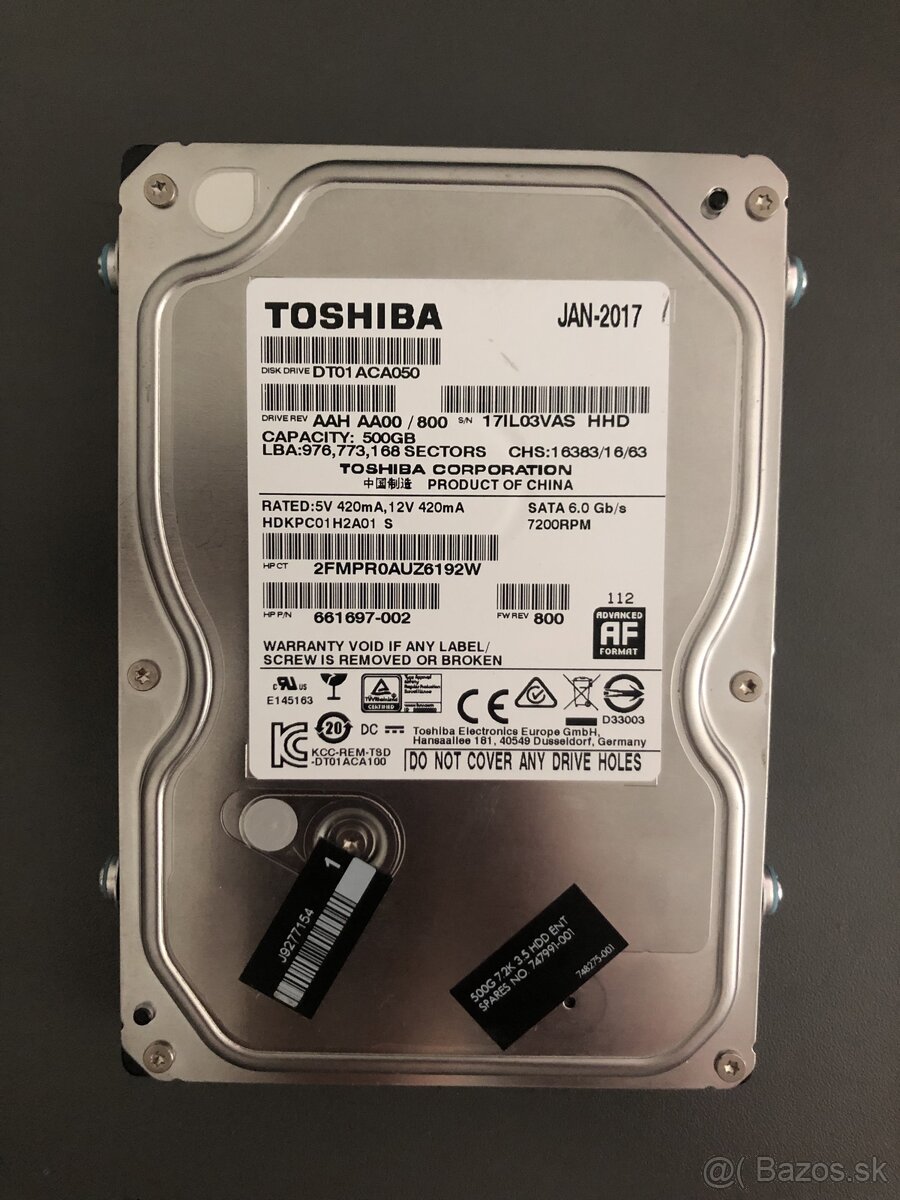 Toshiba HDD 500GB