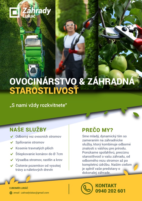 🌿 Kompletná záhradná starostlivosť – kosenie, siatie, revit