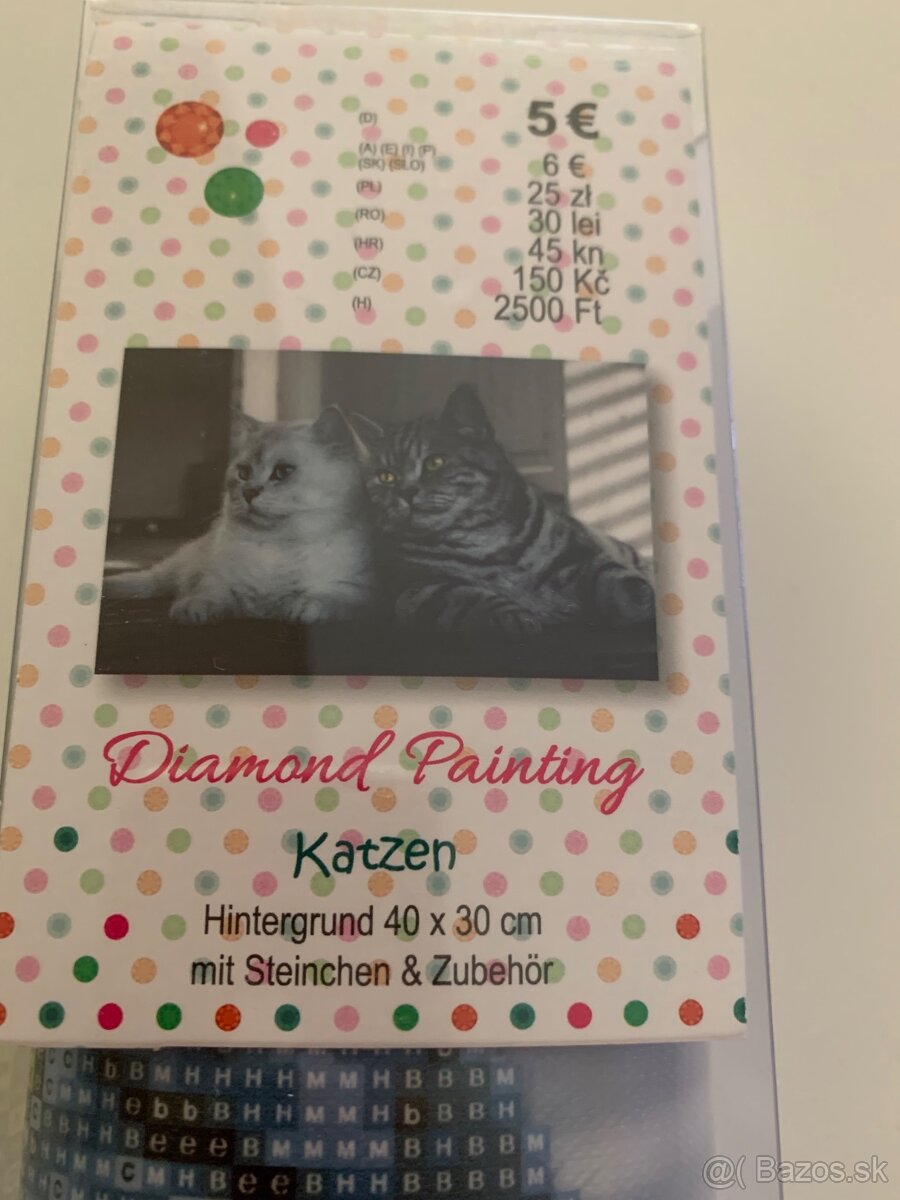 Diamond painting mačky