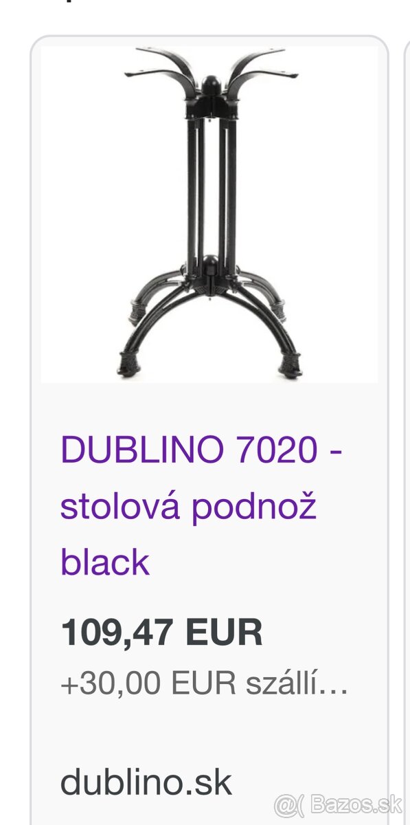Dublino stolové podnože