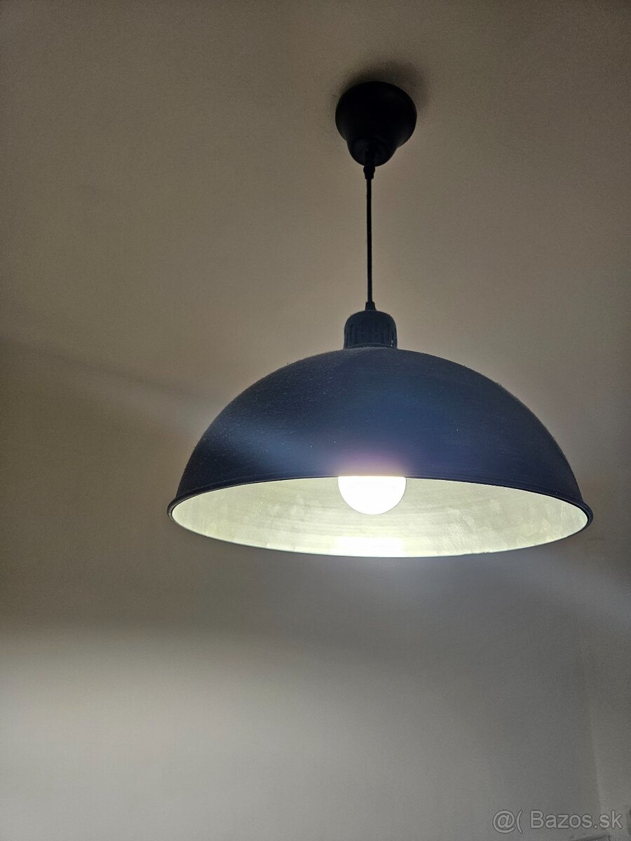 Kovová industriálna lampa-30€ väčšia,bez poškodenia
