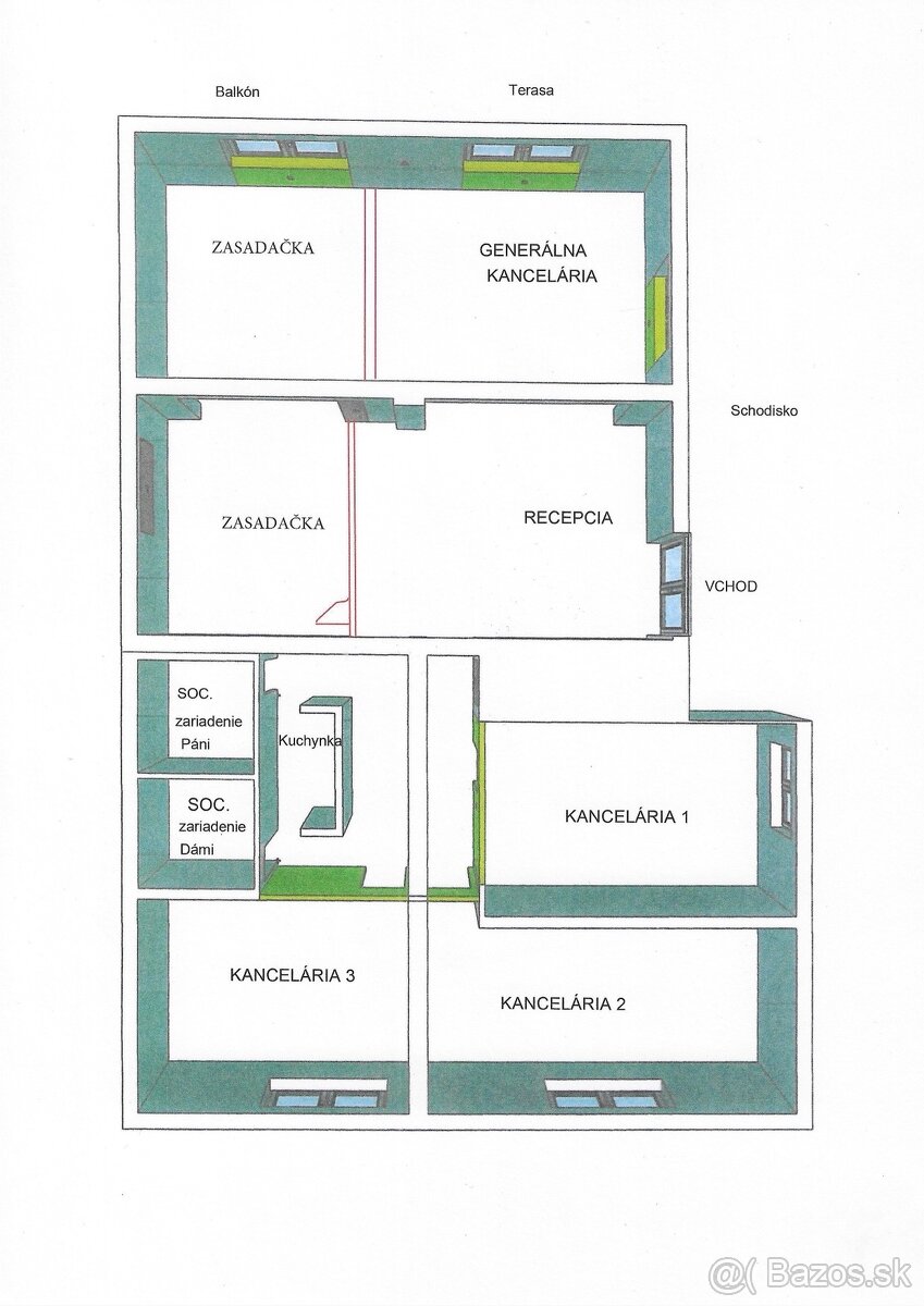 🏢 Prenájom kancelárskeho poschodia – Žilina, Hričovská