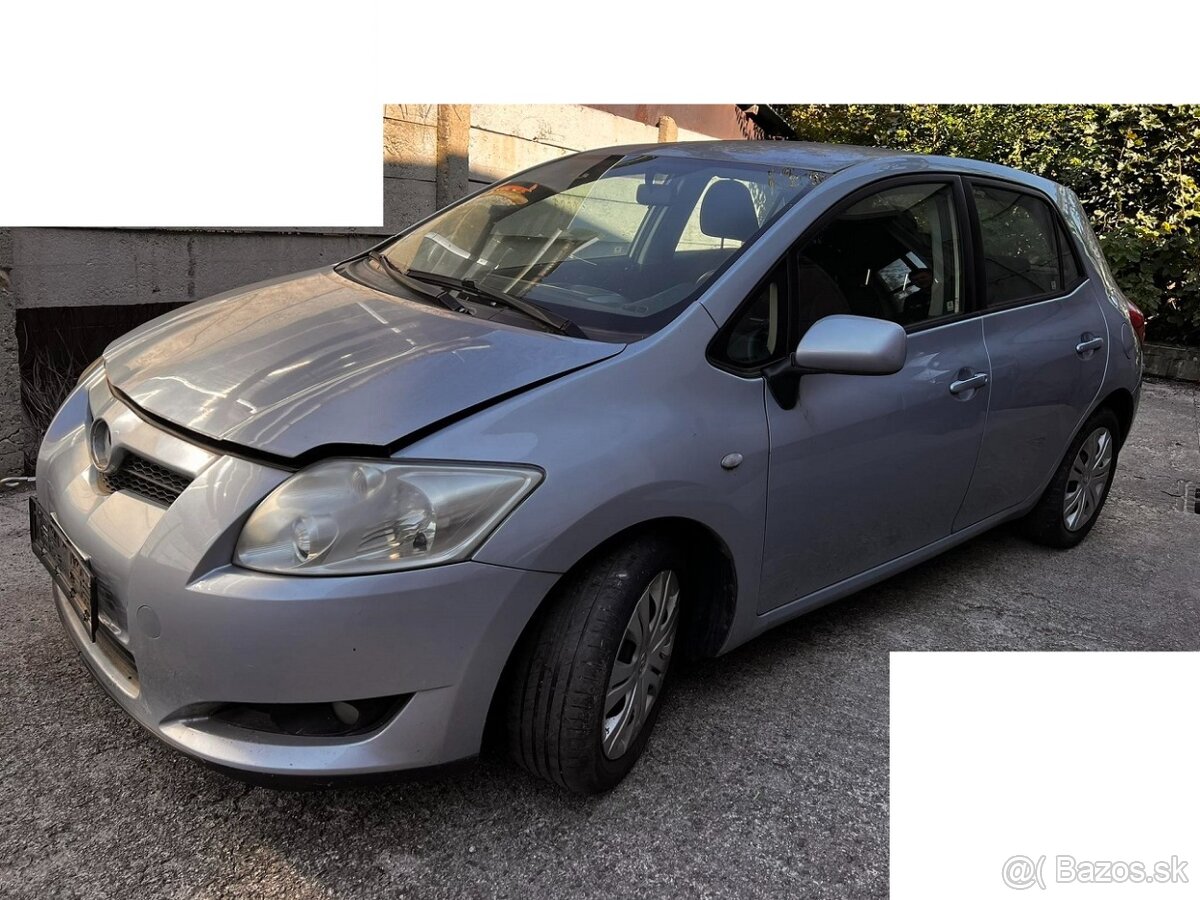 predam diely na toyota auris 1,6 benzin 91kw 2007 rozpredam