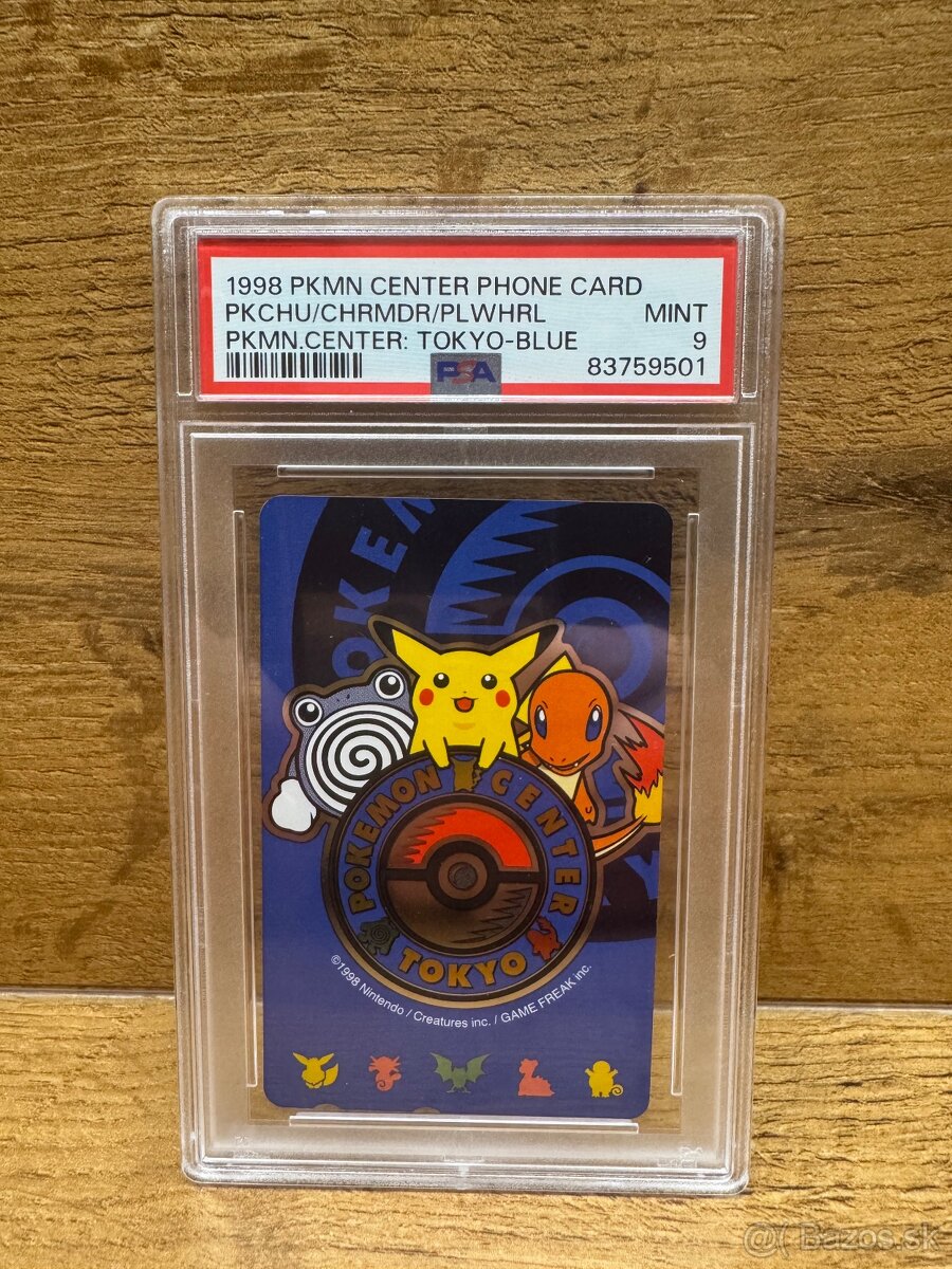 1998 Pokemon Center Phone Card CHARMANDER/PIKACHU/POLIWHIRL