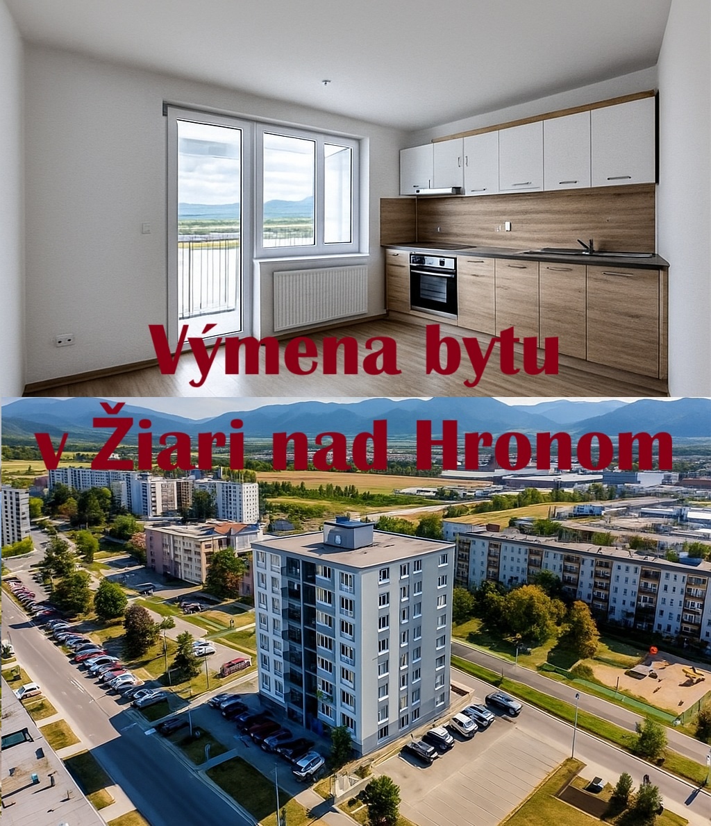 Vymením garsónku za 1 / 2 - izbový byt v Žiari nad Hronom