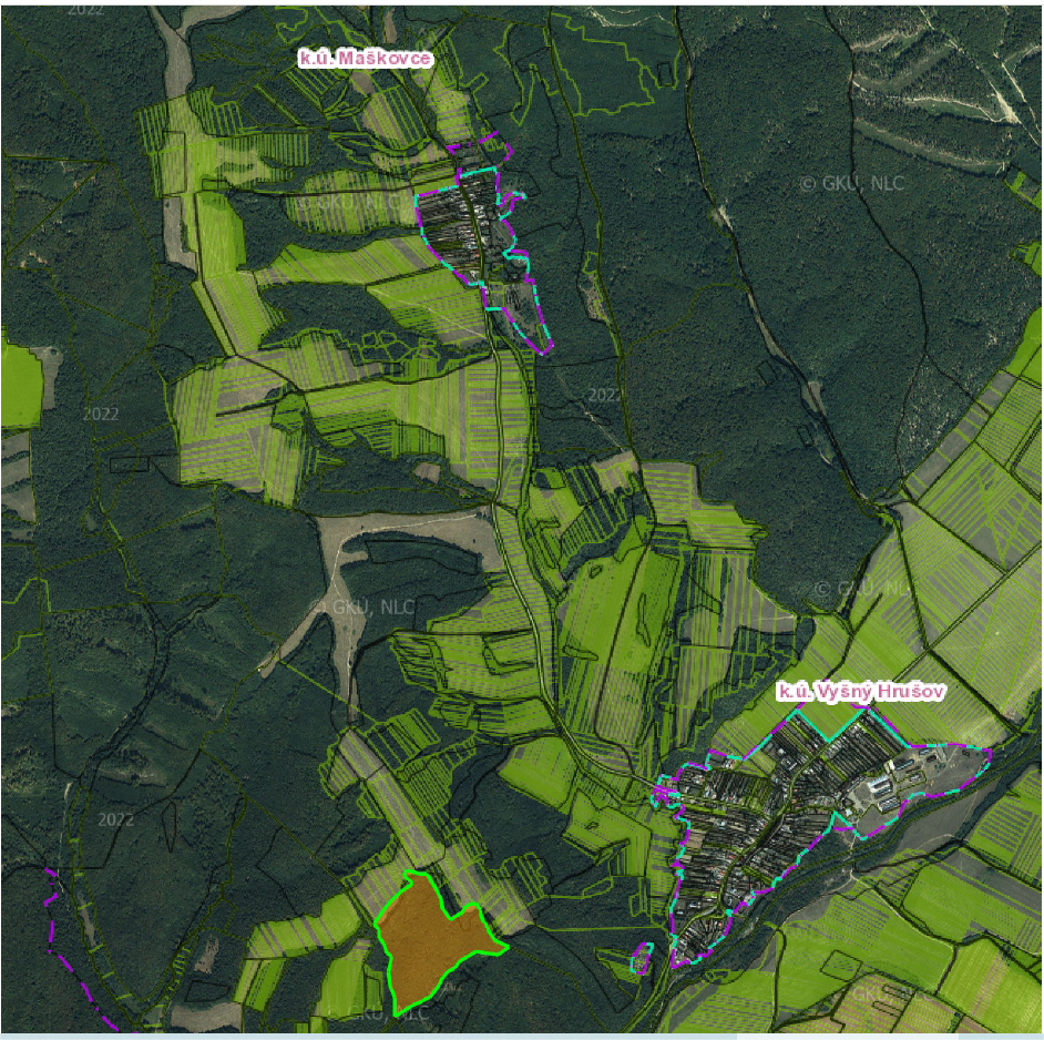 Predám Lesy a TTP v obci Vyšný Hrušov (PARCELA E 1153))