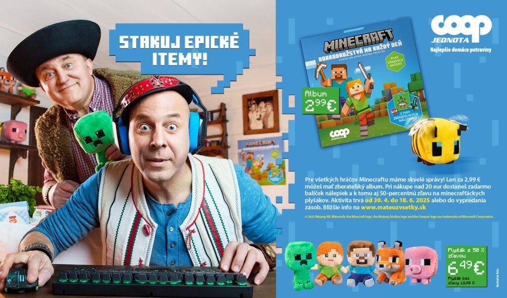 MINECRAFT - nálepky do albumu Dobrodružstvá na každý deň