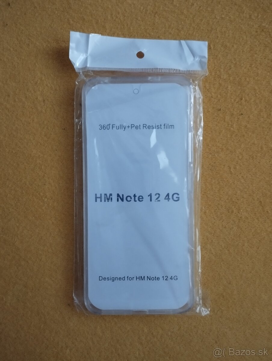 Priehľadný obojstranný kryt na Xiaomi Redmi Note 12 4G