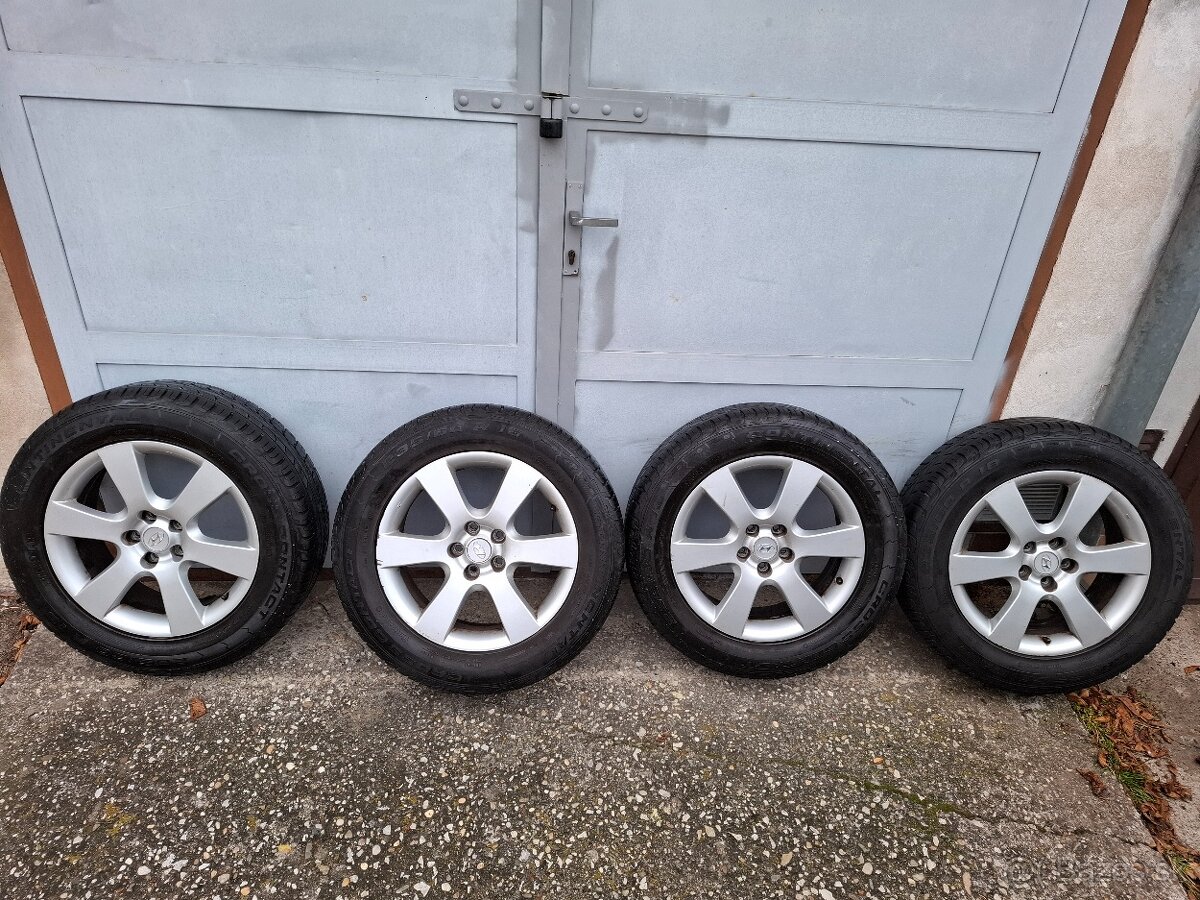 Alu disky 5x114,3 r18 letné pneu 235/60r18 Continental