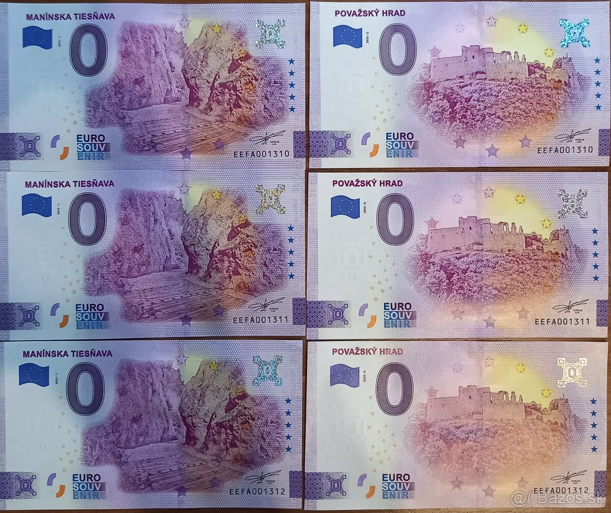 0€ bankovka 2ks