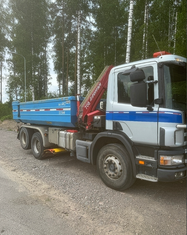 Sklapač Scania 114-380 s hydr. ruk + dielkove rv:2004 TOP