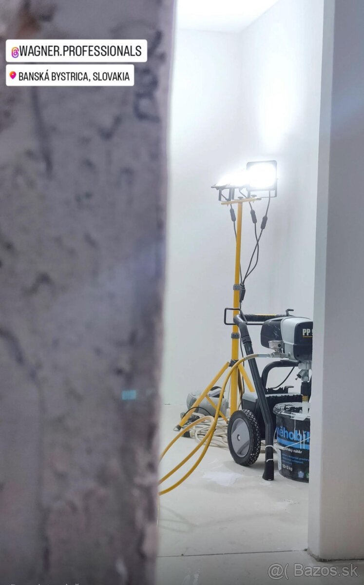 Maliarske práce pomocou Airless technológie (striekanie)