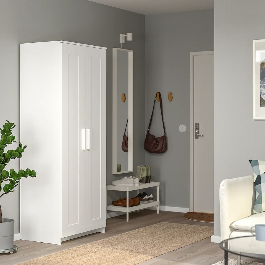 Ikea - BRIMNES Dvojdverová skriňa, biela, 78x190cm Nová