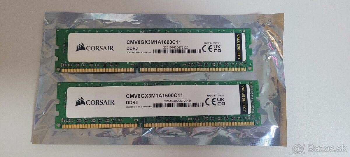Predám pamate 16GB DDR3 CORSAIR 1600 Mhz