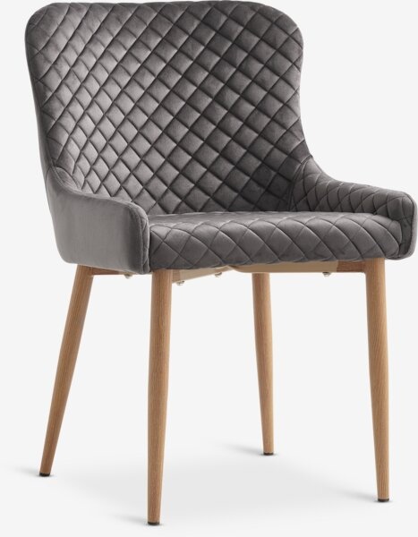 Stolička sivá zamat