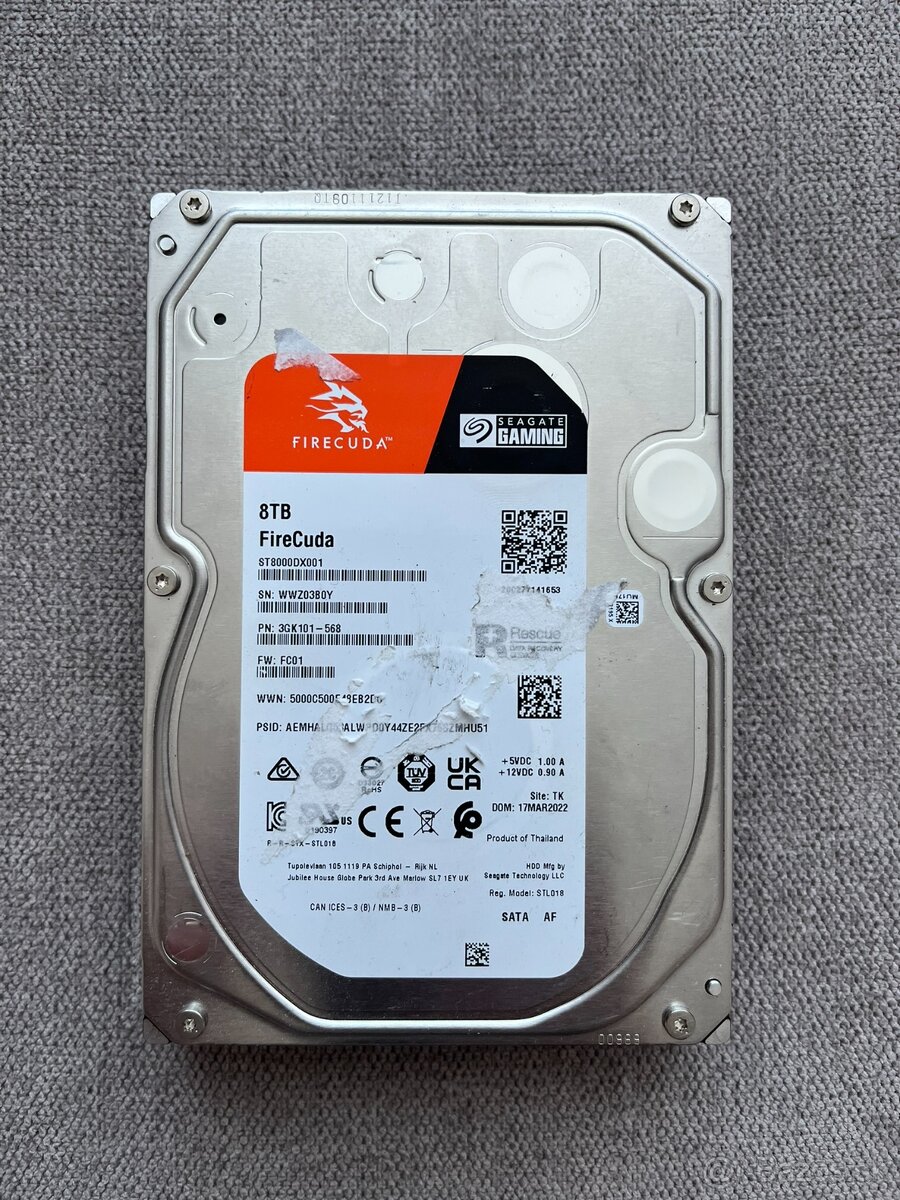 3,5" HDD Seagate Firecuda / Barracuda 8TB