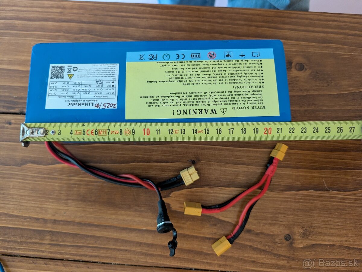 batéria 42v nabitá , 15Ah nová , články 21700 Liitokala