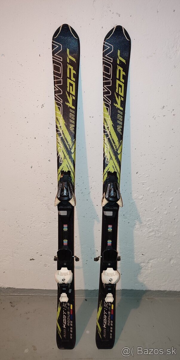 Lyže Salomon+paličky+prilba