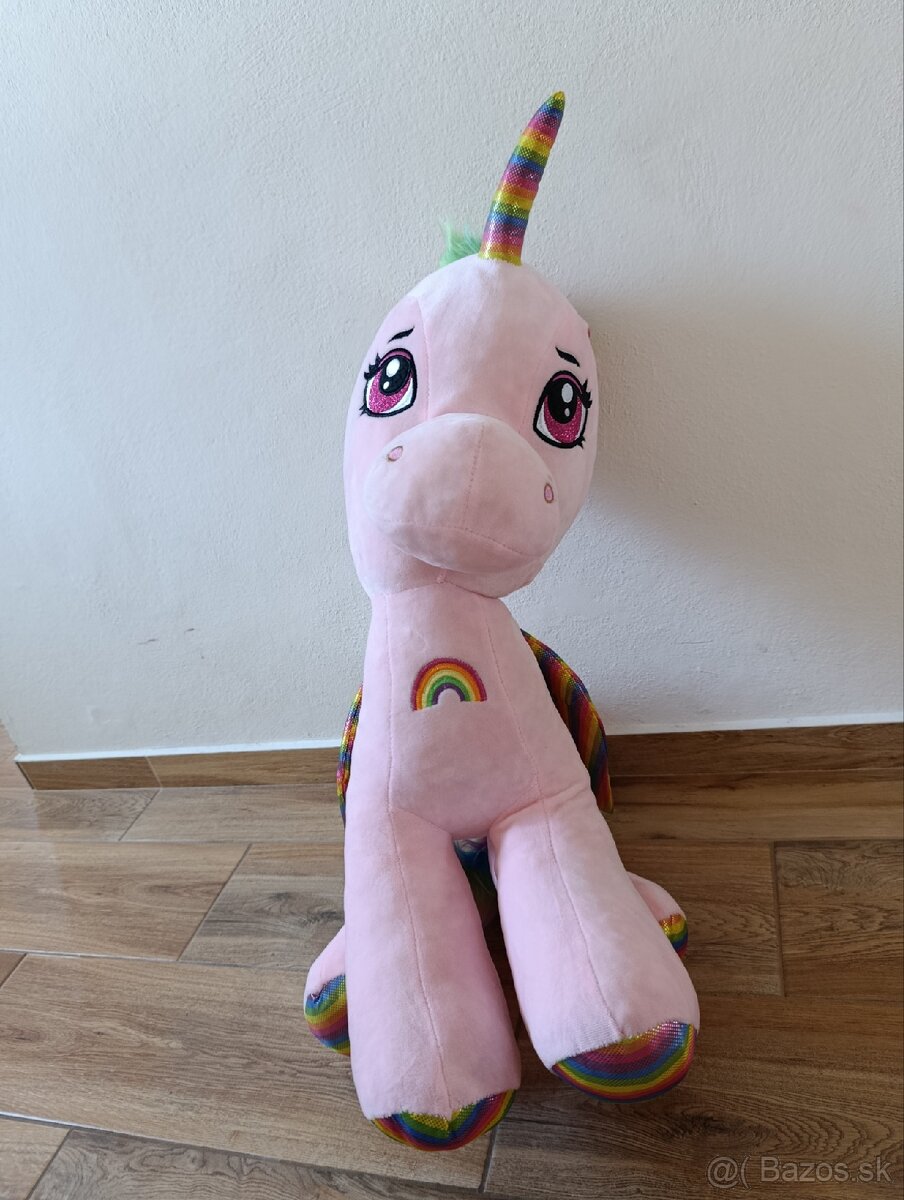 Plyšový ružový veľký jednorožec