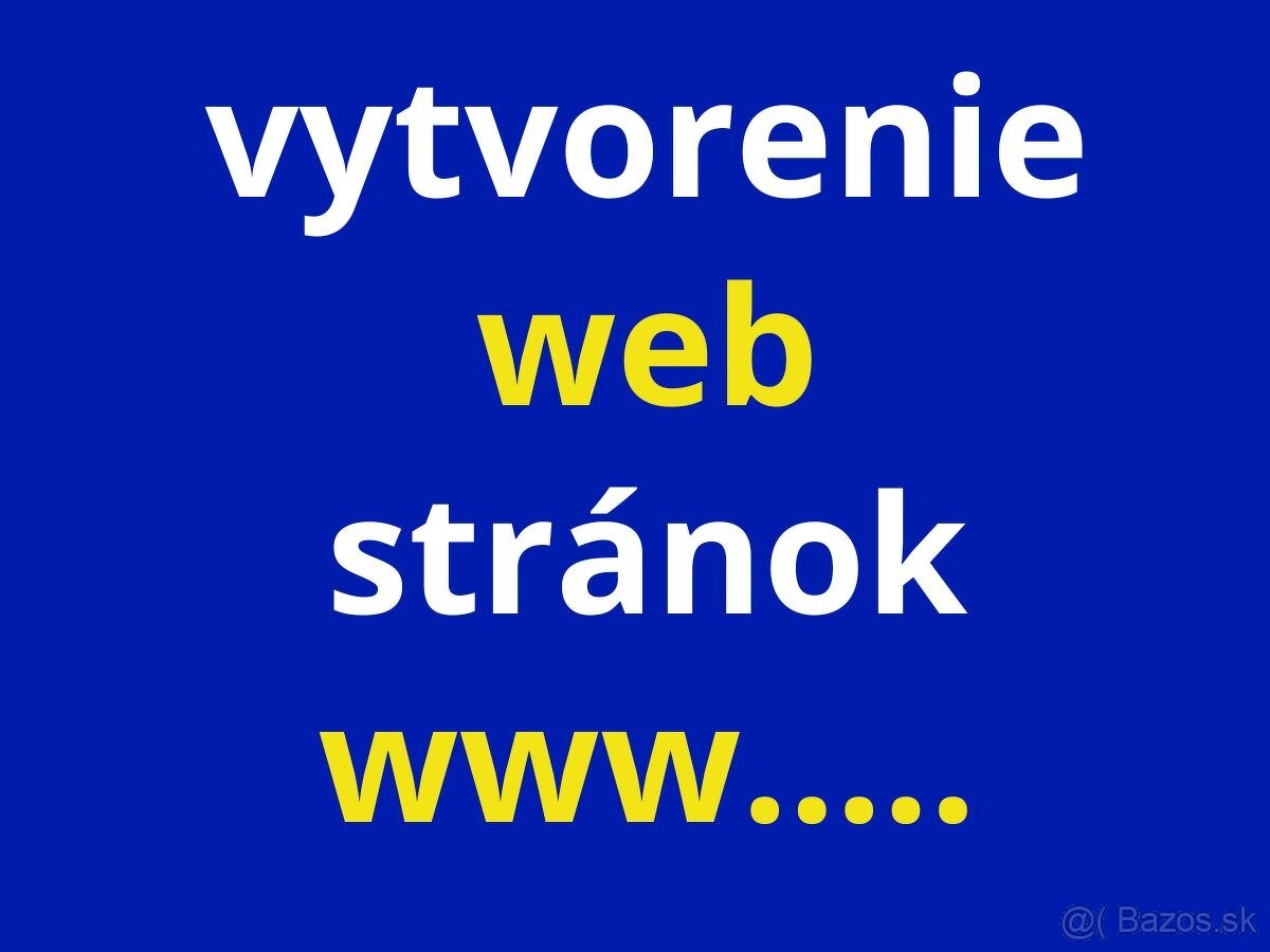 WEB stránka do 7 dní - moderná, podľa požiadavky