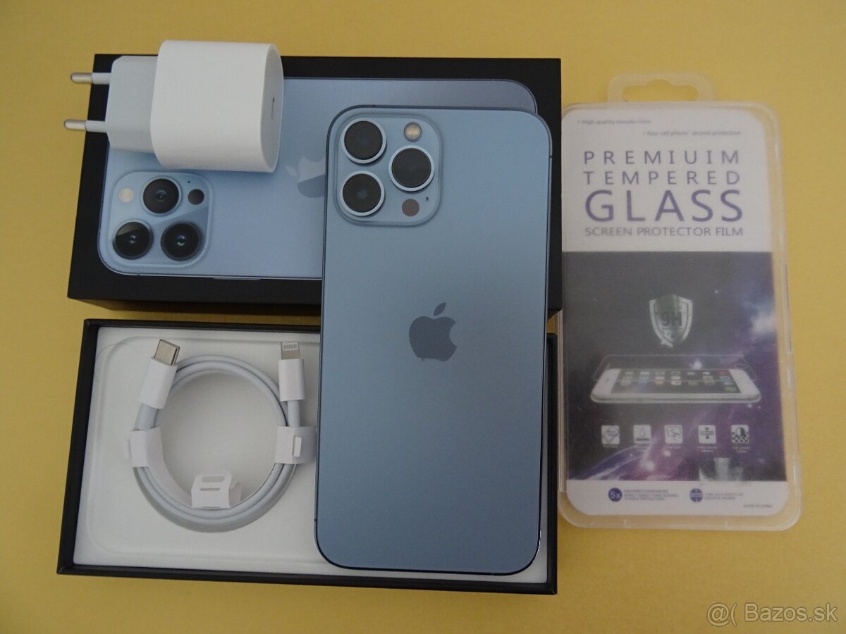 iPhone 13 PRO MAX 128GB BLUE- ZÁRUKA 1 ROK -VELMI DOBRÝ STAV