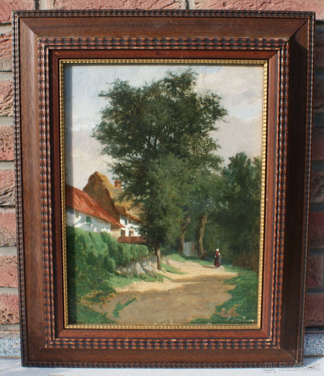 Starý obraz Barbizon sig. a dat. 1865