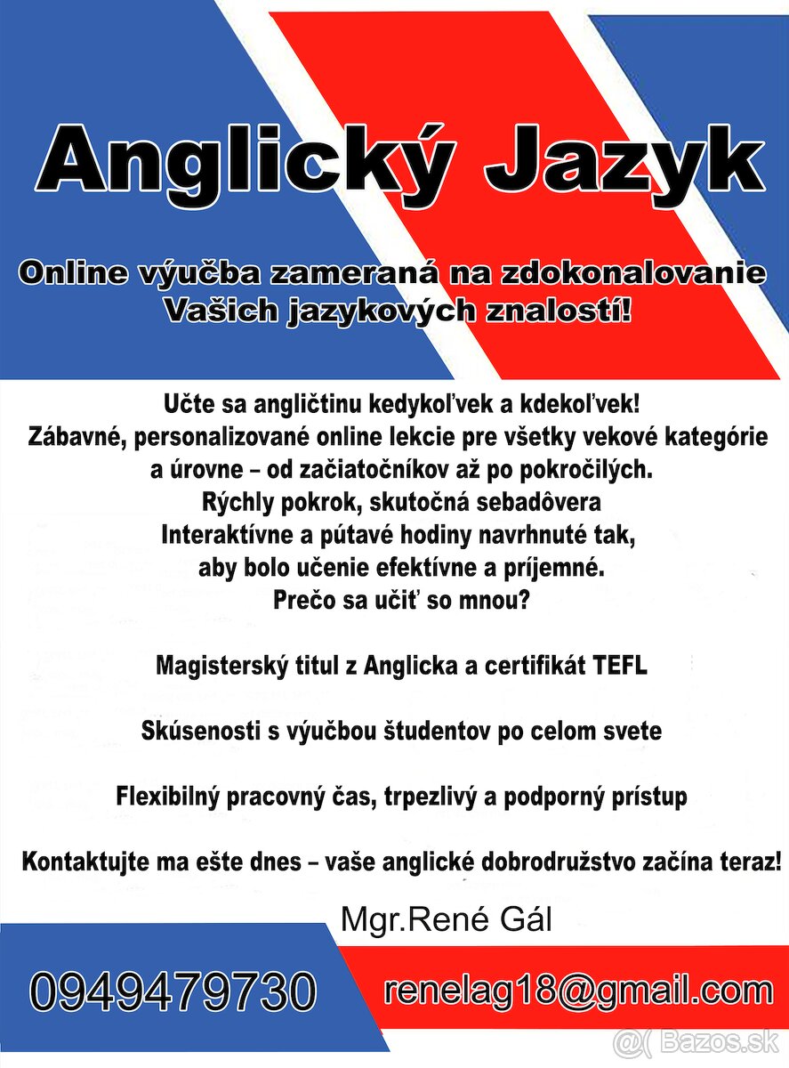 VYUČOVANIE ANGLICKEJ KONVERZÁCIE DOUČOVANIE ONLINE