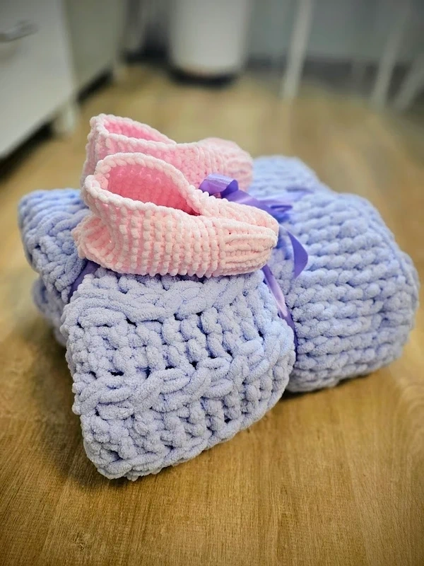 Puffy deka - lila - 180 x 100 cm