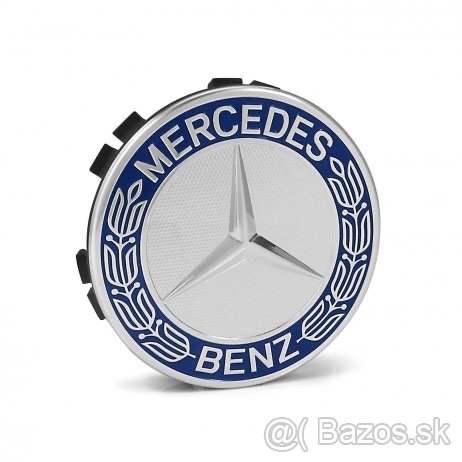Stredové krytky na disky Mercedes-Benz 75mm modré