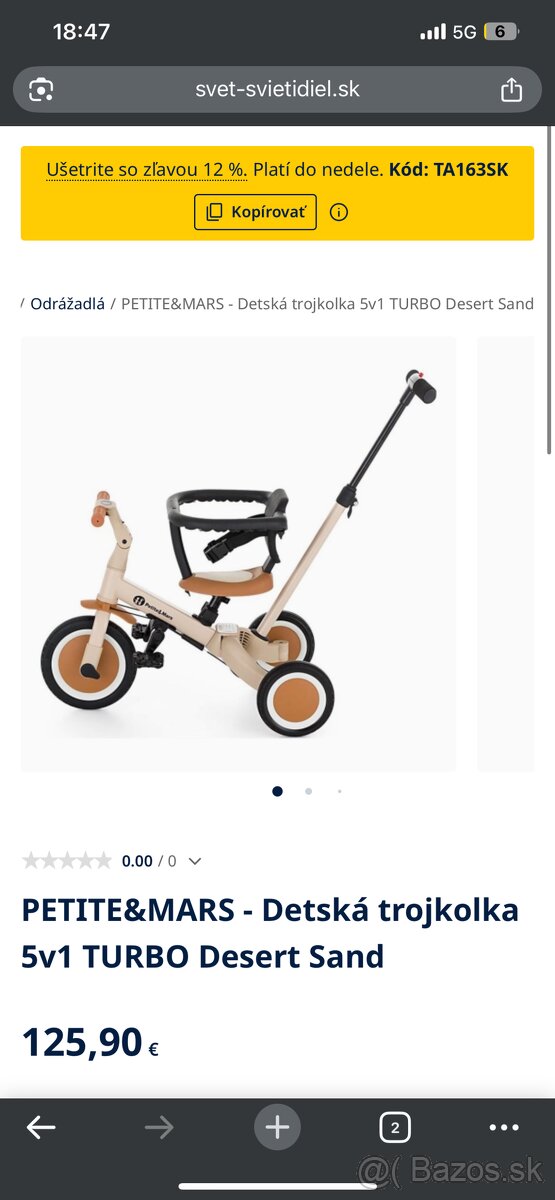 Petite&mars 5 in 1 trojkolka