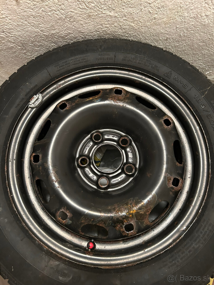 Plechové disky 4x VW s pneumatikami