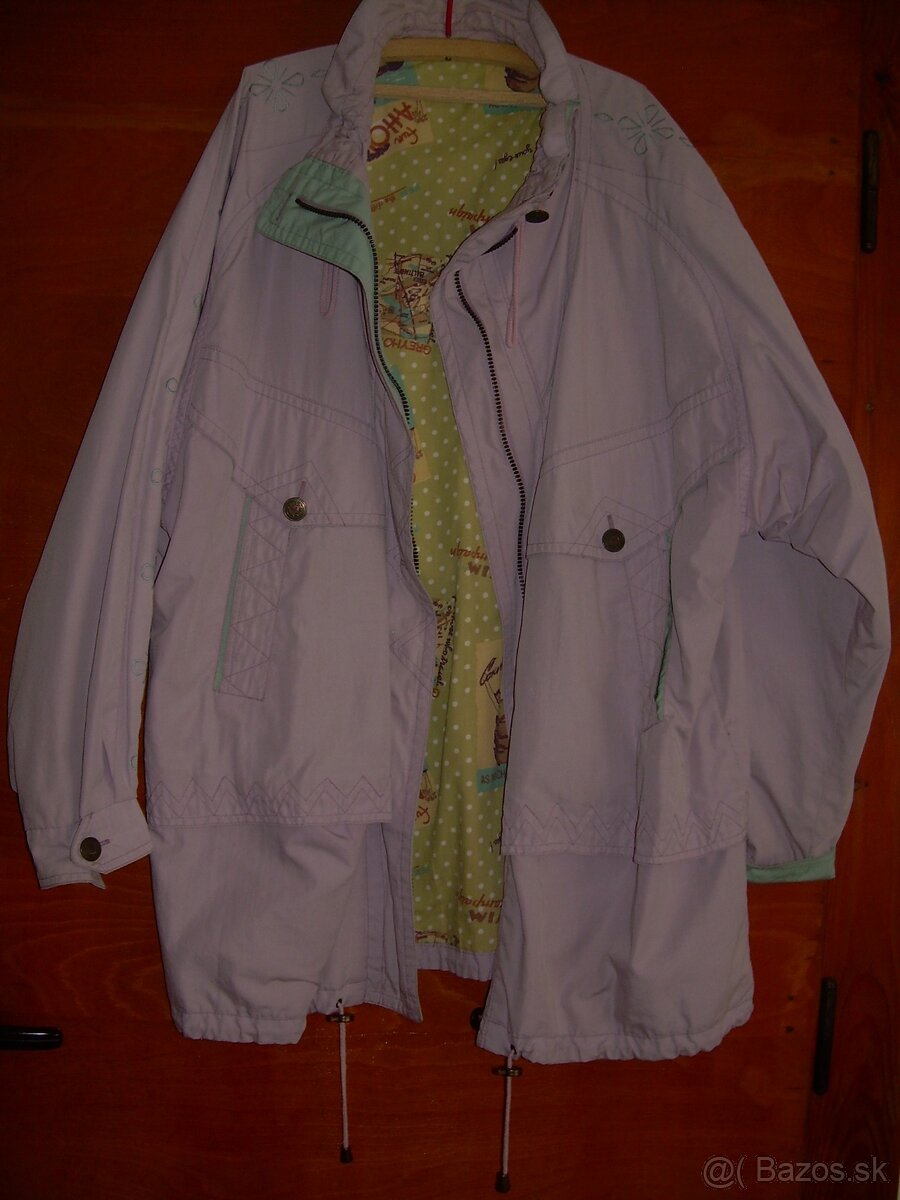 Dámská bunda (parka) starorůžová barva, vel.44, zimní, jarní