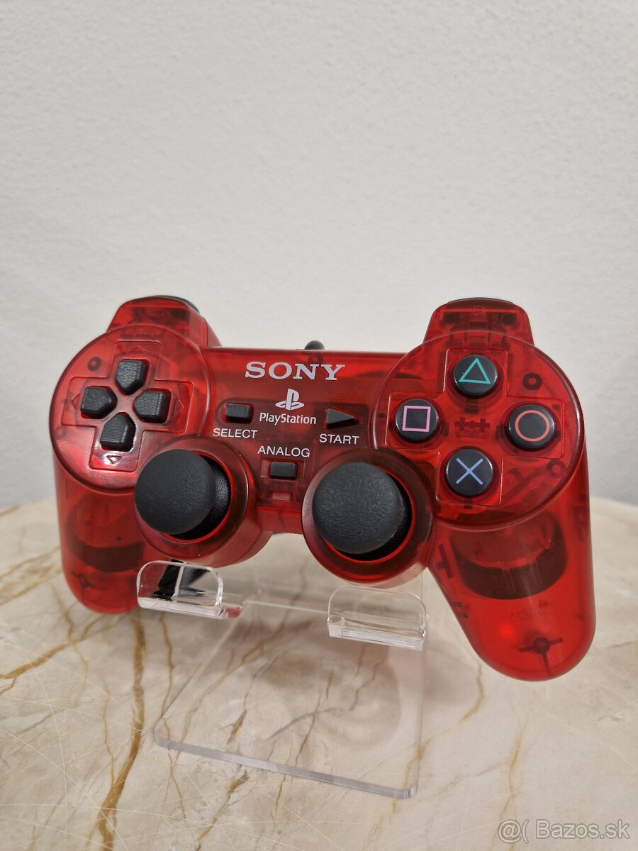 Originál PlayStation 2 Dualshock 2 ovládač Crimson Red