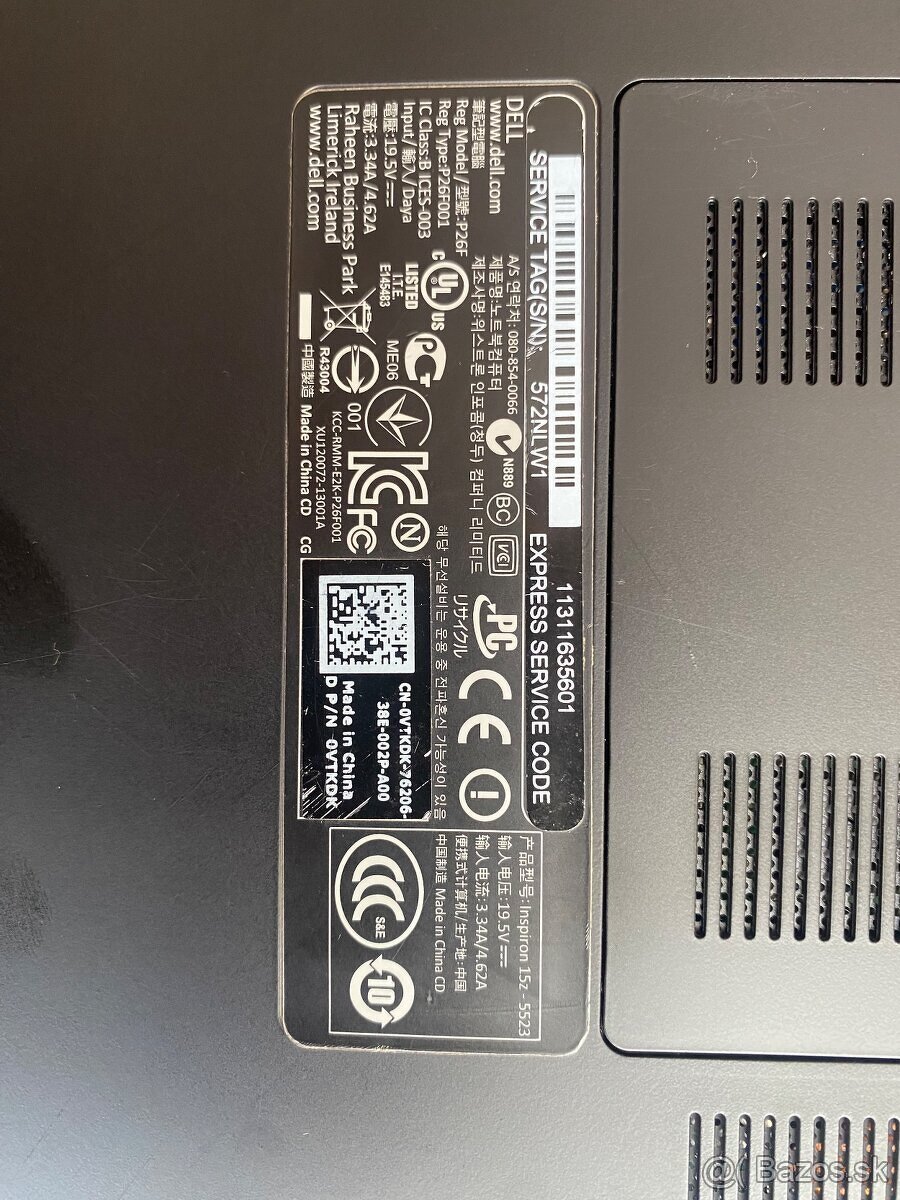 Nteook Dell inspiron na nahadne diel