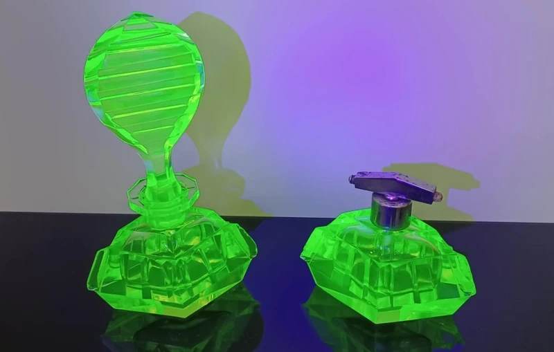 Krásna uranová Art Deco súprava