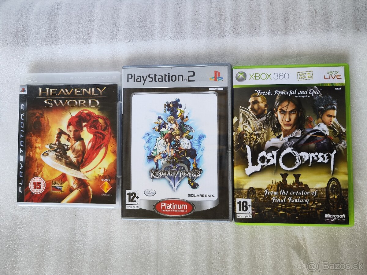 Predam hry Heavenly Sword, Kingdom Hearts 2, Lost Odyssey