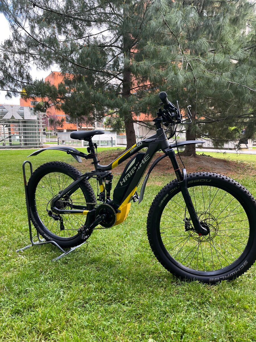 Haibike celoodpružený elektrický bicykel