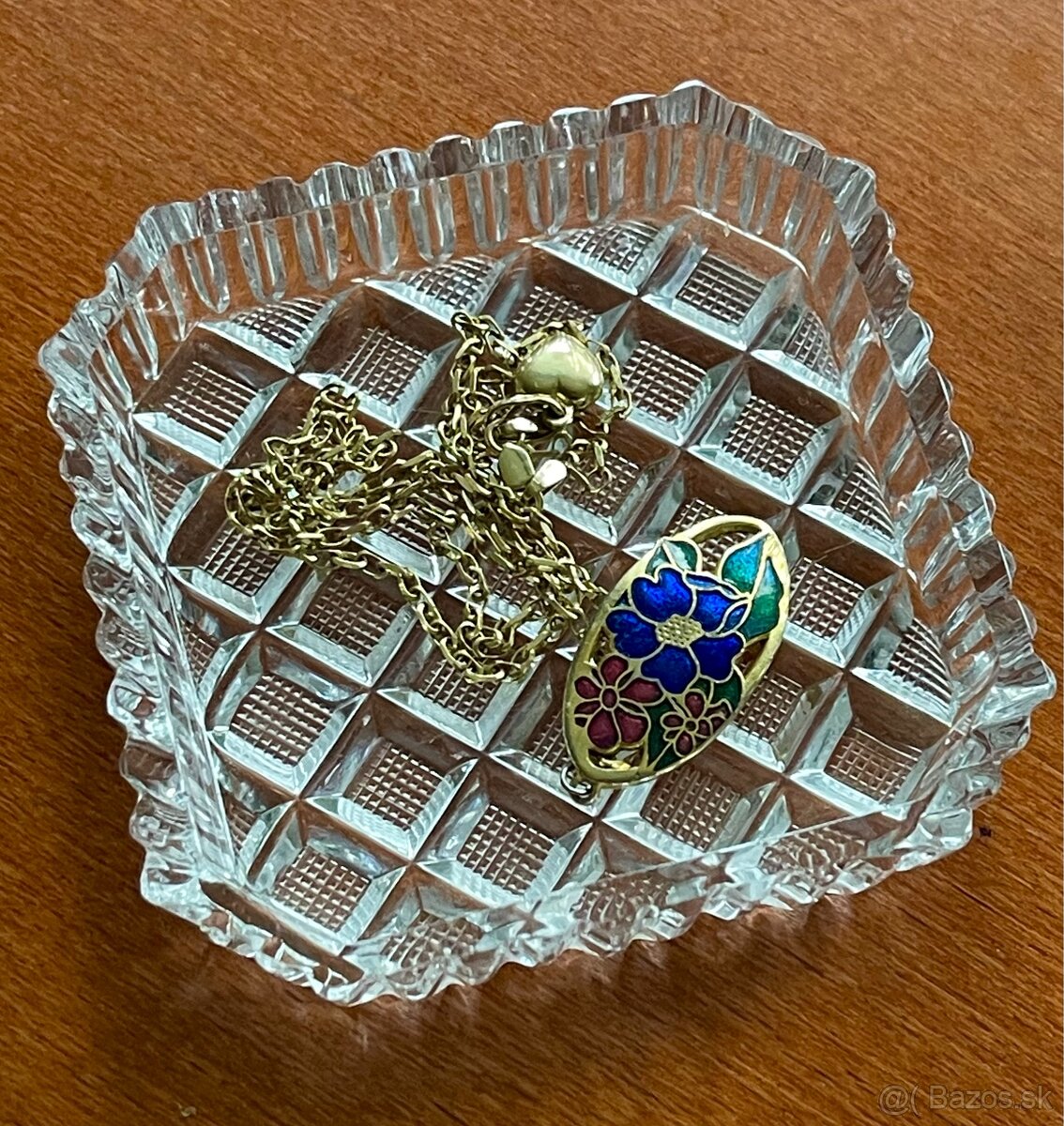 Miniatúra - brúsená krištáľová miska