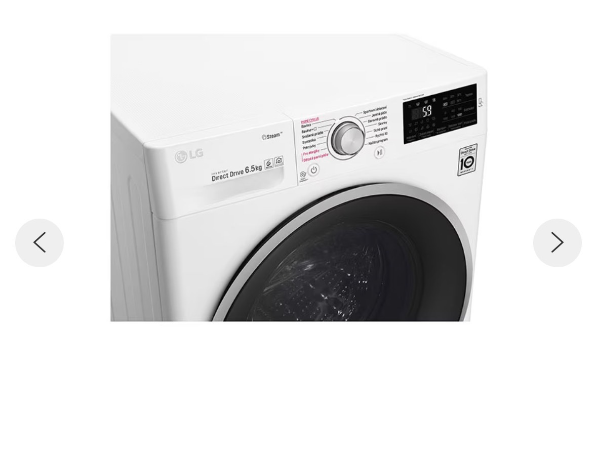 LG parná pračka ThinQ