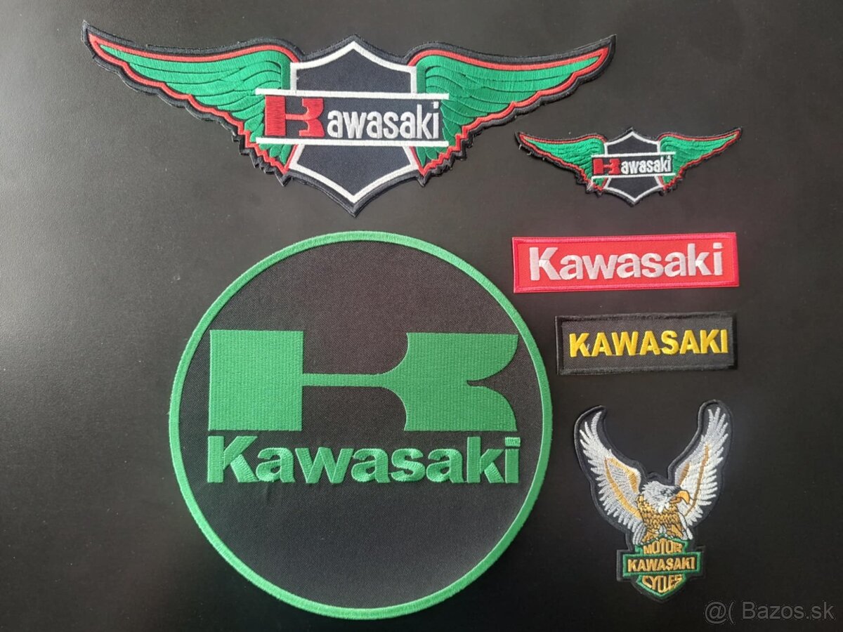 KAWASAKI motorkárska nášivka veľka na chrbát