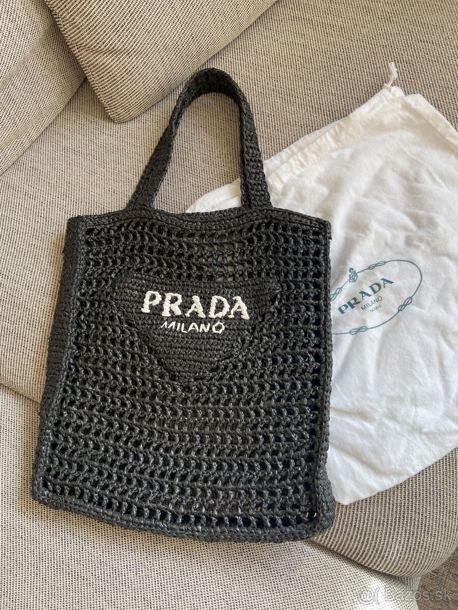 Unisex letní taška Prada, model logo crochet tote