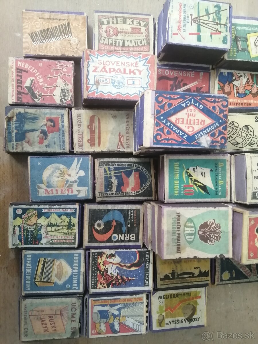 retro zápalky