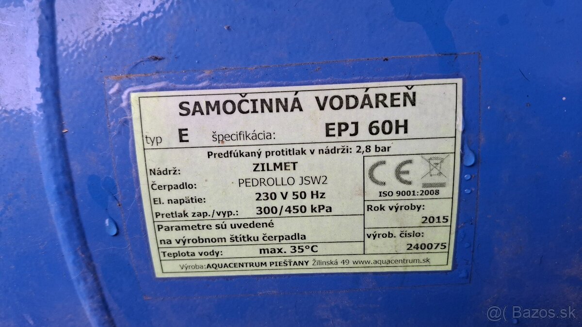 predám čerpadlo-vodáreň