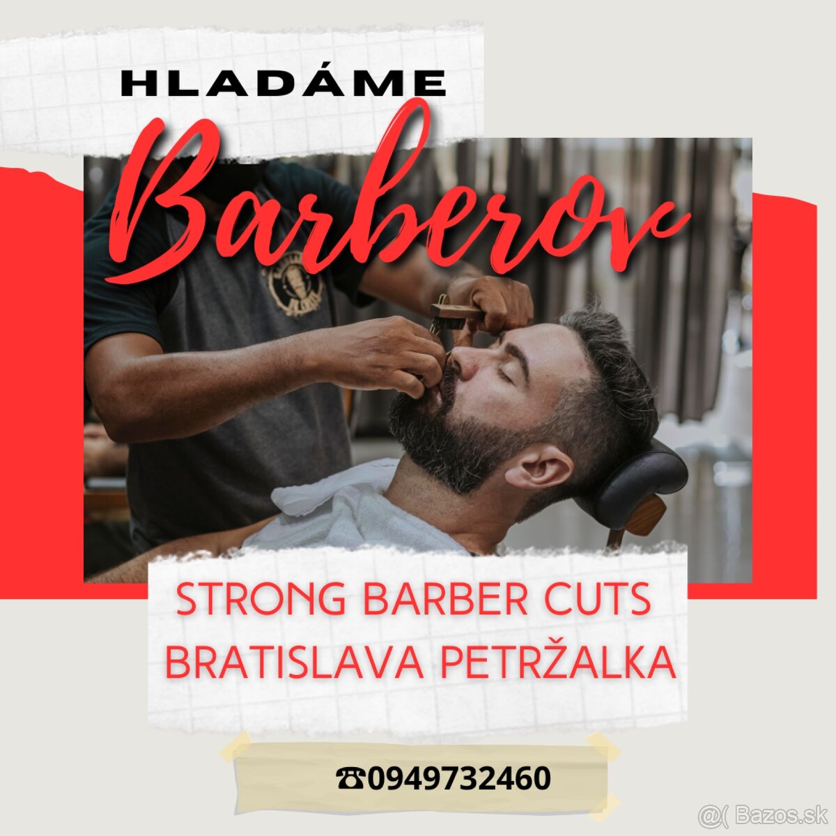 Hľadáme Barber barberka do strong barber cuts