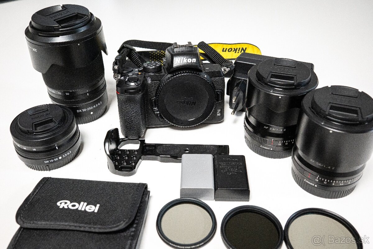 Nikon Z50 + Nikkor Z 16–50, 50–250, Viltrox 23mm, 56mm