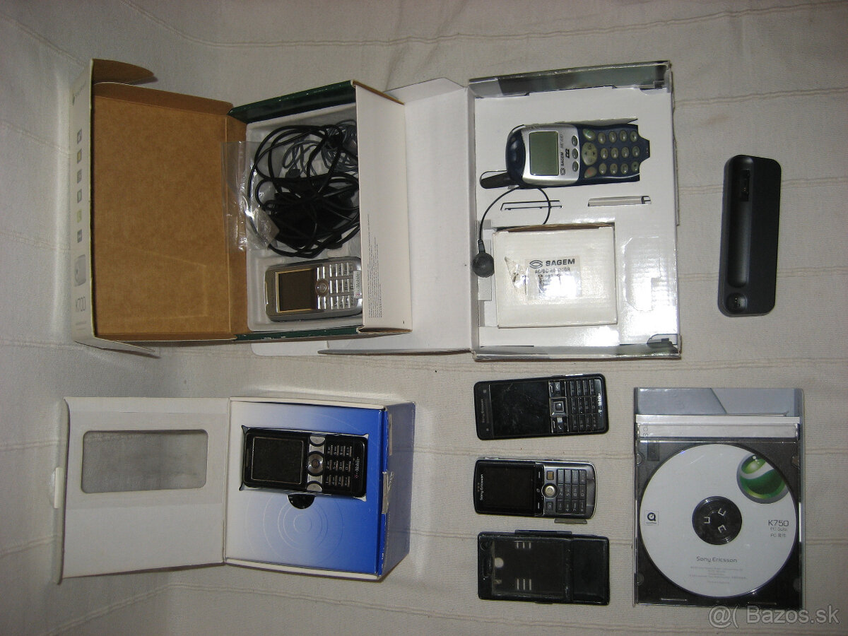 4x SonyEricsson a 1x Sagem