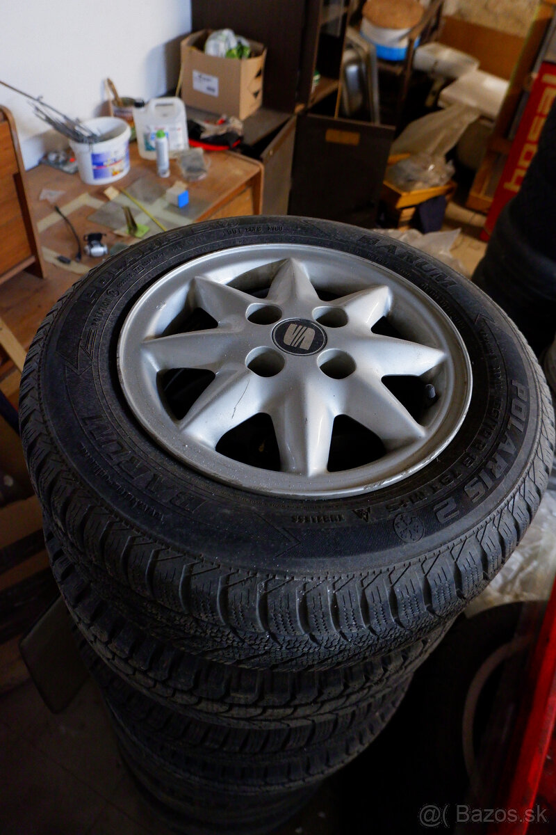 13" Hlinikové disky 4x100 so zimnými pneu