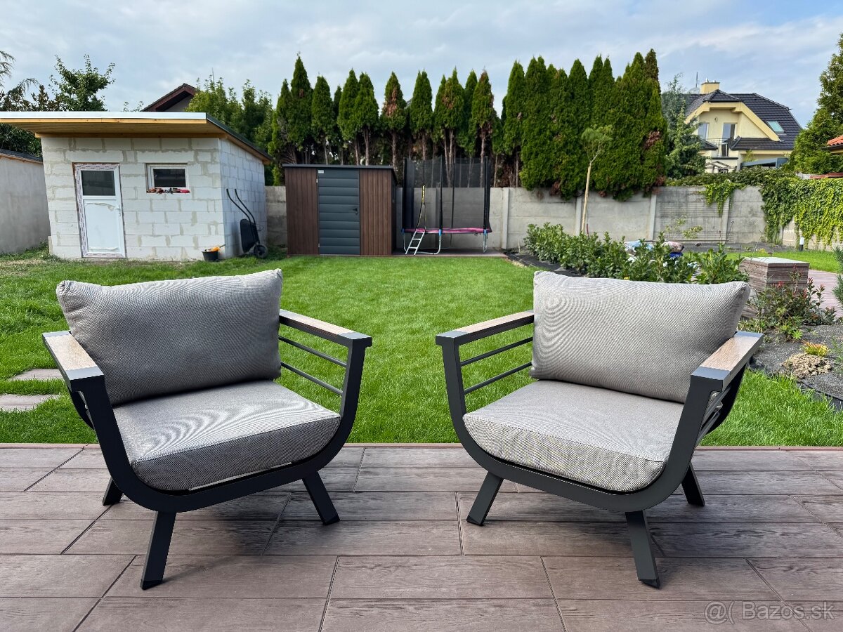 Záhradné sedenie z hliníka