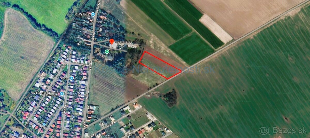 Pozemok 7071 m2 pri novostavbách Prešov - Nižná Šebastová