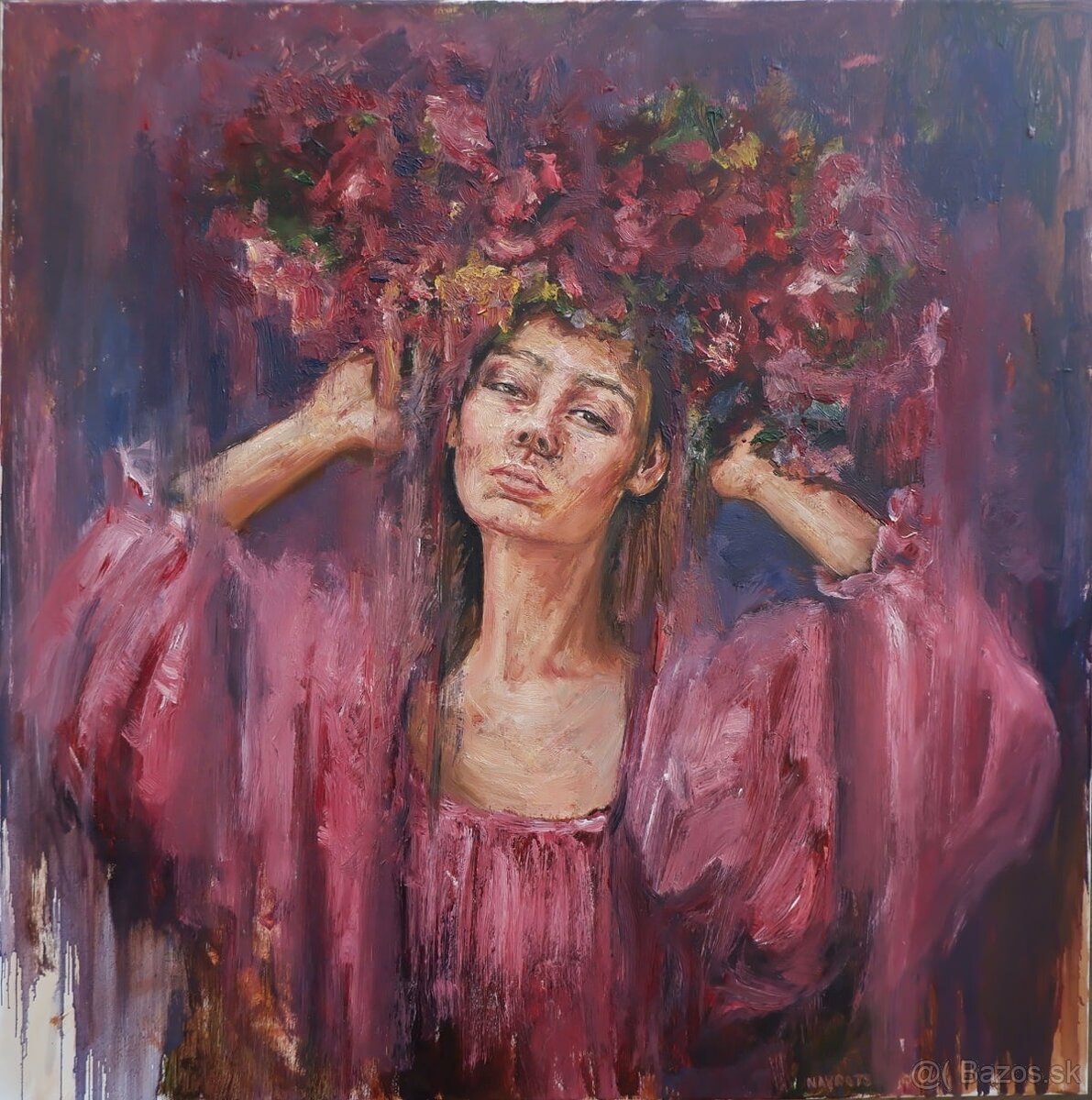 Obraz Igor Navrotskyi-Dievča v záhrade